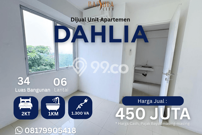 Apartemen di Jatinegara, Jakarta Timur, 2 KT, Luas 34m2m² Apartemen di Jatinegara, Jakarta Timur, 2 KT, Luas 34m2m²