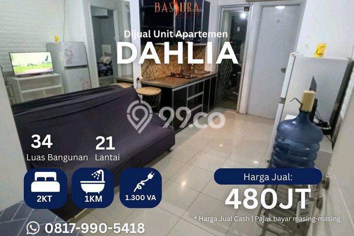 Siap Milik Apartemen 2 Kamar Tidur, 1 Kamar Mandi di Jatinegara, Jakarta Timur Siap Milik Apartemen 2 Kamar Tidur, 1 Kamar Mandi di Jatinegara, Jakarta Timur