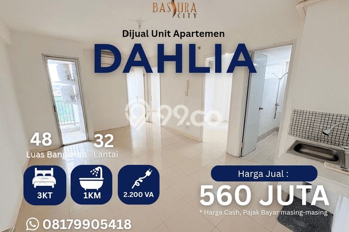 BEST DEAL! Apartemen Kawasan Jatinegara, 3 KT, Luas 48m2m² BEST DEAL! Apartemen Kawasan Jatinegara, 3 KT, Luas 48m2m²