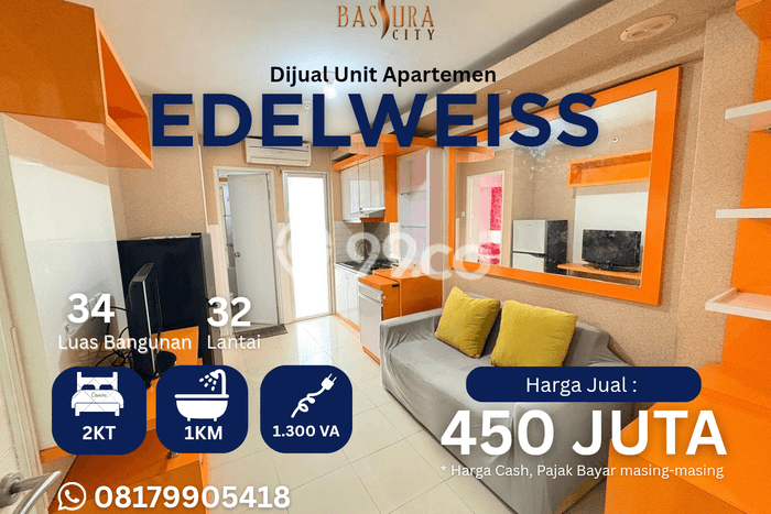 Apartemen Strategis Kawasan Jatinegara, 2 KT, Luas 34m2m² Apartemen Strategis Kawasan Jatinegara, 2 KT, Luas 34m2m²