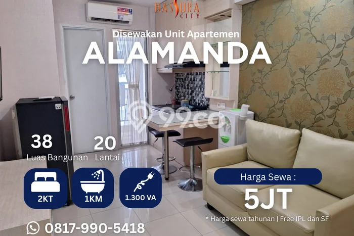 Apartemen Disewakan Terjangkau 2 KT / 1 KM di Jatinegara, Jakarta Timur Apartemen Disewakan Terjangkau 2 KT / 1 KM di Jatinegara, Jakarta Timur