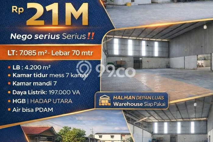 Pabrik Dijual di Cerme Gresik dengan Luas Bangunan 4200m2 Pabrik Dijual di Cerme Gresik dengan Luas Bangunan 4200m2