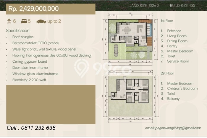 Rumah Modern 4 KT di Sayap Dago Bandung Unfurnished Rumah Modern 4 KT di Sayap Dago Bandung Unfurnished