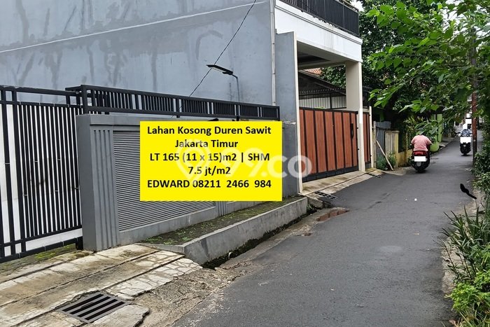 Tanah Dijual Lokasi Duren Sawit, Jakarta Timur Luas 165m2 Legalitas Aman Tanah Dijual Lokasi Duren Sawit, Jakarta Timur Luas 165m2 Legalitas Aman