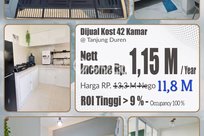 Dijual Rumah Kost di Tanjung Duren, Jakarta Barat, 42 KT, 42 KM, Bangunan 400m2 Dijual Rumah Kost di Tanjung Duren, Jakarta Barat, 42 KT, 42 KM, Bangunan 400m2