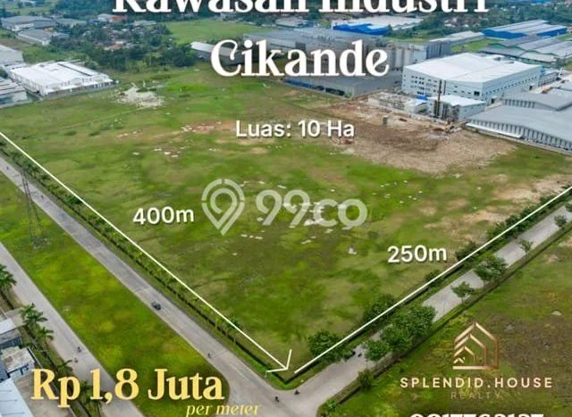 Lahan untuk Dijual Lokasi Cikande, Serang Luas 100000m2 SHM Lahan untuk Dijual Lokasi Cikande, Serang Luas 100000m2 SHM
