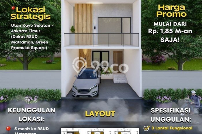 For Sale Hunian Rumah Nyaman 3 Kamar di Rawamangun, Jakarta Timur For Sale Hunian Rumah Nyaman 3 Kamar di Rawamangun, Jakarta Timur
