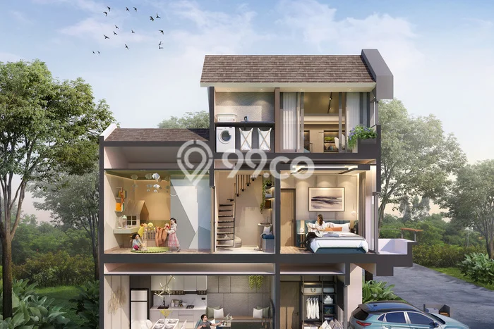 Rumah Strategis Modern Lb 100m2 di Gunung Sindur, Bogor Rumah Strategis Modern Lb 100m2 di Gunung Sindur, Bogor