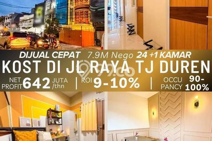 Unit Kost Dijual di Tanjung Duren dengan 24 Kamar Area Strategis Unit Kost Dijual di Tanjung Duren dengan 24 Kamar Area Strategis