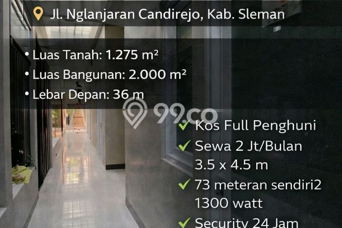 Dijual Kost di Ngaglik, Sleman, 0 KT, 74 KM, Luas 2000m2 Dijual Kost di Ngaglik, Sleman, 0 KT, 74 KM, Luas 2000m2