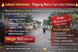 Tanah Kosong Dijual di Sleman dengan Area 213m2 Tanah Kosong Dijual di Sleman dengan Area 213m2