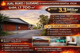 Ruko Dijual di Banguntapan LT 700m2, LB 650m2 untuk Investasi Ruko Dijual di Banguntapan LT 700m2, LB 650m2 untuk Investasi