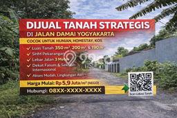 Jarang Ada! Tanah di Sleman Punya Luas 190m2 SHM Jarang Ada! Tanah di Sleman Punya Luas 190m2 SHM