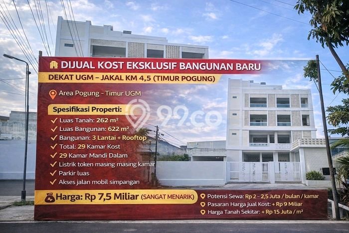Unit Kost Dijual di Sleman dengan 0 Kamar Tidur & Luas Bangunan 622m2 Unit Kost Dijual di Sleman dengan 0 Kamar Tidur & Luas Bangunan 622m2