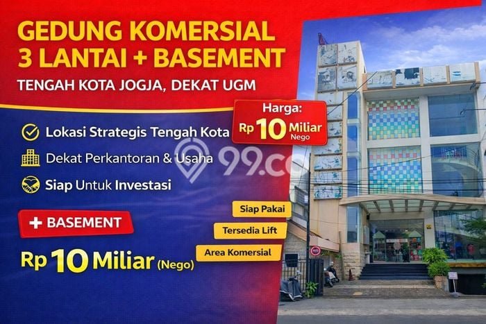 FOR SALE! Kantor di Jetis Yogyakarta, LT 260m2, LB 600m2 FOR SALE! Kantor di Jetis Yogyakarta, LT 260m2, LB 600m2