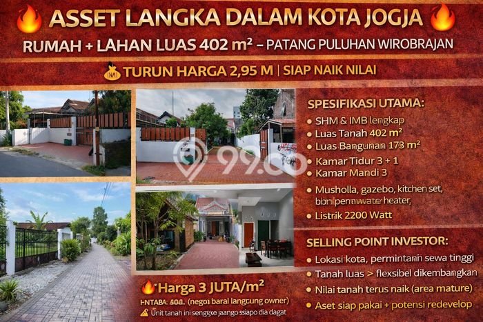 Dijual Rumah Premium dengan Fasilitas Sekitar Komplit di Wirobrajan, Yogyakarta Dijual Rumah Premium dengan Fasilitas Sekitar Komplit di Wirobrajan, Yogyakarta