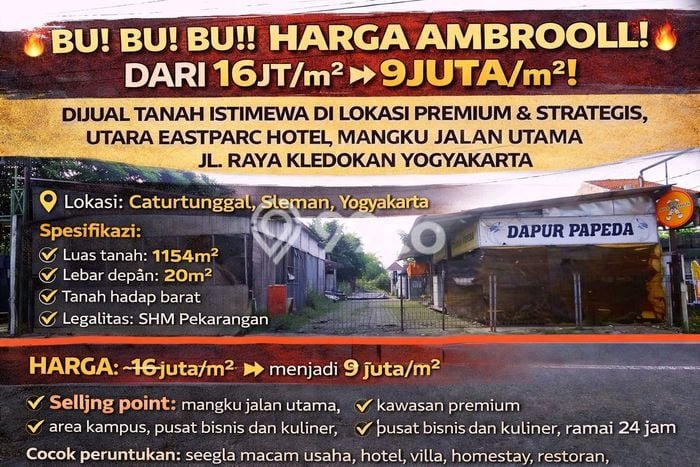 Tanah Kavling Dijual di Seturan, Yogyakarta dengan Luas Tanah 1152m2 Tanah Kavling Dijual di Seturan, Yogyakarta dengan Luas Tanah 1152m2