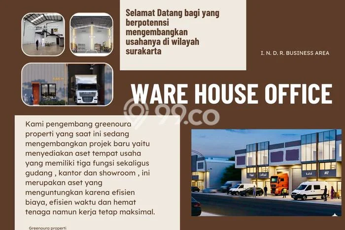 AREA TERBAIK! Gudang di Laweyan, Luas 175m2m², Pengunjung Terjamin AREA TERBAIK! Gudang di Laweyan, Luas 175m2m², Pengunjung Terjamin