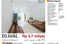 Rumah EXCLUSIVE! di Alam Sutera, Tangerang, LT 200m² Bangunan 160m², BISA KPR Rumah EXCLUSIVE! di Alam Sutera, Tangerang, LT 200m² Bangunan 160m², BISA KPR