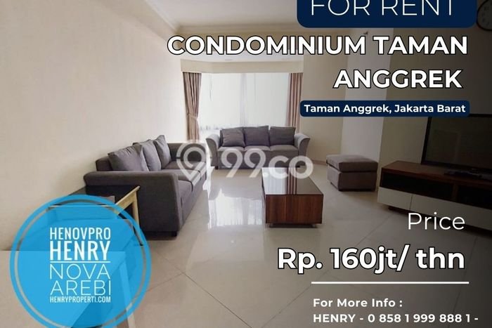 Apartemen Sewa 3 Kamar Hemat Siap Huni di Jakarta Barat, Luas 146m2 Apartemen Sewa 3 Kamar Hemat Siap Huni di Jakarta Barat, Luas 146m2