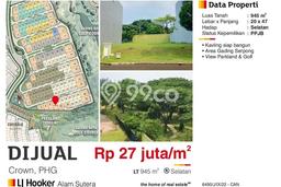 Tanah Kavling Dijual di Gading Serpong Pondok Hijau Golf, Tangerang dengan Luas Tanah 945m2 Tanah Kavling Dijual di Gading Serpong Pondok Hijau Golf, Tangerang dengan Luas Tanah 945m2
