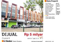 Ruko Area Premium Kawasan Alam Sutera, Luas 215m², Jalan Strategis Ruko Area Premium Kawasan Alam Sutera, Luas 215m², Jalan Strategis