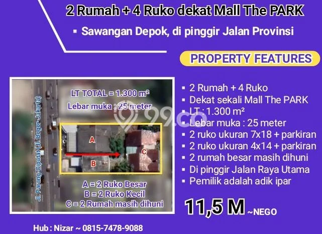 Kavling Tanah di Sawangan Dijual Luas 1300m2 Legalitas SHM Kavling Tanah di Sawangan Dijual Luas 1300m2 Legalitas SHM