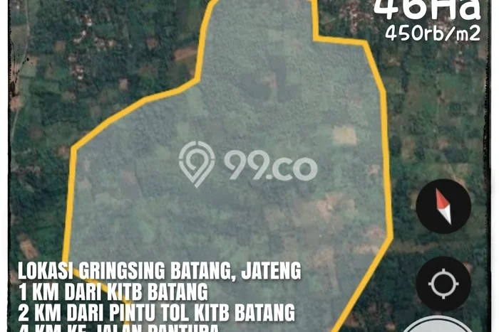 Tanah Dijual Lokasi Gringsing, Batang Luas 46000m2 Legalitas Aman Tanah Dijual Lokasi Gringsing, Batang Luas 46000m2 Legalitas Aman
