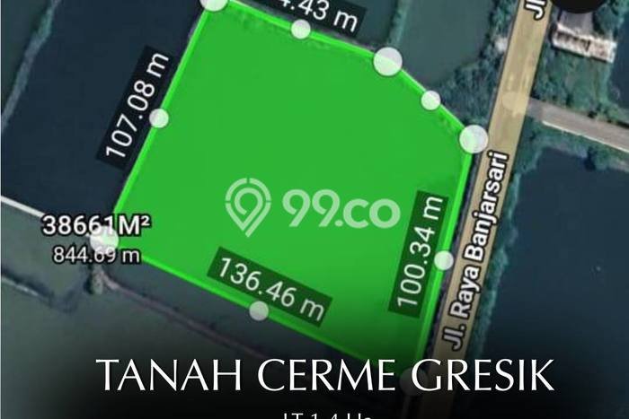 Kavling Tanah di Cerme Dijual Luas 14152m2 Legalitas - Kavling Tanah di Cerme Dijual Luas 14152m2 Legalitas -