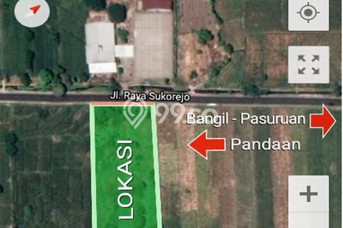 Tanah untuk Dijual Lokasi Bangil, Pasuruan Luas 5710m2 - Tanah untuk Dijual Lokasi Bangil, Pasuruan Luas 5710m2 -