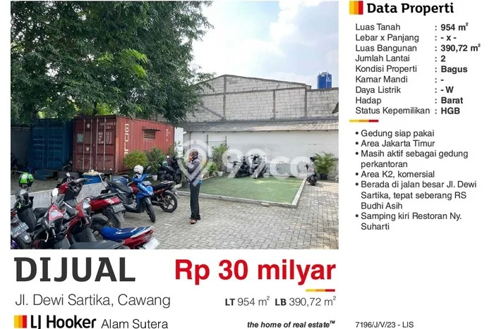 For Sale! Premium House LT 954m2 Desain Elegan di Cawang For Sale! Premium House LT 954m2 Desain Elegan di Cawang