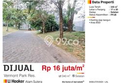 Kavling Tanah untuk Dijual di BSD, Tangerang, Luas 340m2 Kavling Tanah untuk Dijual di BSD, Tangerang, Luas 340m2