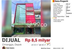 Dijual Ruko di Cimanggis Depok LT 222m2 / LB 480m2 Dijual Ruko di Cimanggis Depok LT 222m2 / LB 480m2