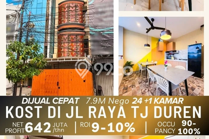 Kost Dijual di Tanjung Duren dengan 25 KT dan Luas 346m2 Kost Dijual di Tanjung Duren dengan 25 KT dan Luas 346m2