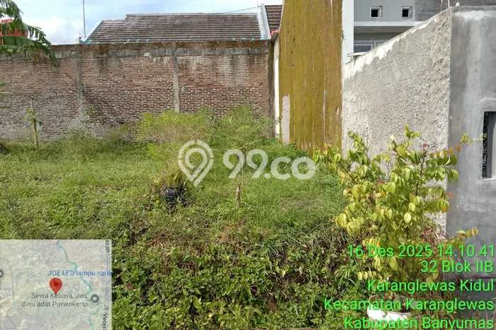 Tanah Dijual Lokasi Karanglewas, Banyumas Luas 126m2 Legalitas Aman Tanah Dijual Lokasi Karanglewas, Banyumas Luas 126m2 Legalitas Aman