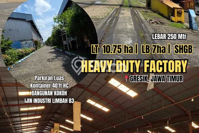 Pabrik Dijual di Gresik LT 107500m2, LB 60000m2 Solusi Investasi Cerdas Pabrik Dijual di Gresik LT 107500m2, LB 60000m2 Solusi Investasi Cerdas