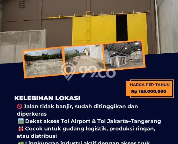 Disewakan Gudang di Kawasan Ramai Dadap Luas 450m2 Disewakan Gudang di Kawasan Ramai Dadap Luas 450m2