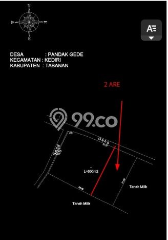 Tanah di Kediri, Tabanan Luas 200m2 Dijual Segera Tanah di Kediri, Tabanan Luas 200m2 Dijual Segera