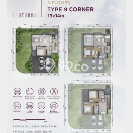 For Sale! Premium House LT 188m2 Desain Elegan di Jakarta Garden City For Sale! Premium House LT 188m2 Desain Elegan di Jakarta Garden City