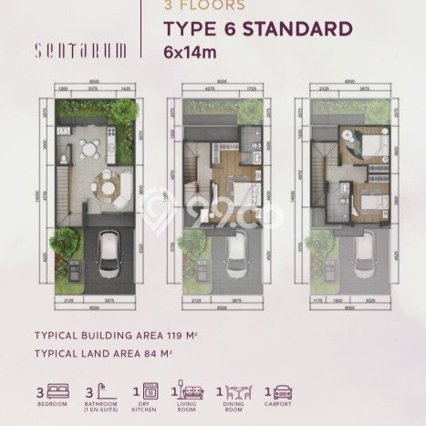 Rumah Modern 3 Kamar LT 84m2 di Jakarta Garden City Rumah Modern 3 Kamar LT 84m2 di Jakarta Garden City
