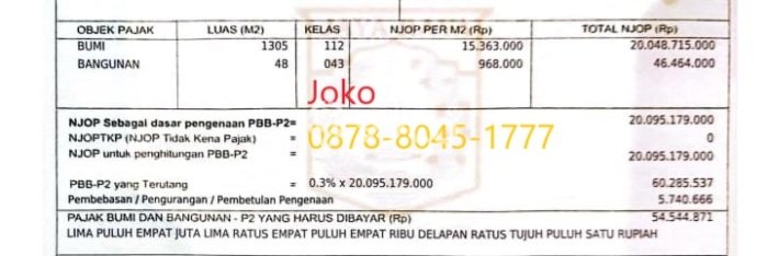 Dijual Tanah Lokasi Bintaro, Jakarta Selatan Seluas 1305m2 Dijual Tanah Lokasi Bintaro, Jakarta Selatan Seluas 1305m2