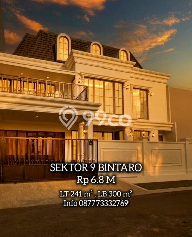 Rumah Mewah LB 300m2 Siap Pakai Desain Elegan di Bintaro, Tangerang Selatan Rumah Mewah LB 300m2 Siap Pakai Desain Elegan di Bintaro, Tangerang Selatan