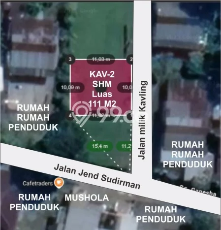 Tanah Bisnis di Purwokerto, Luas 111m², Lokasi Strategis Tanah Bisnis di Purwokerto, Luas 111m², Lokasi Strategis