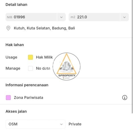 Tanah Dijual Lokasi Strategis di Badung dengan Luas 221m2 Tanah Dijual Lokasi Strategis di Badung dengan Luas 221m2