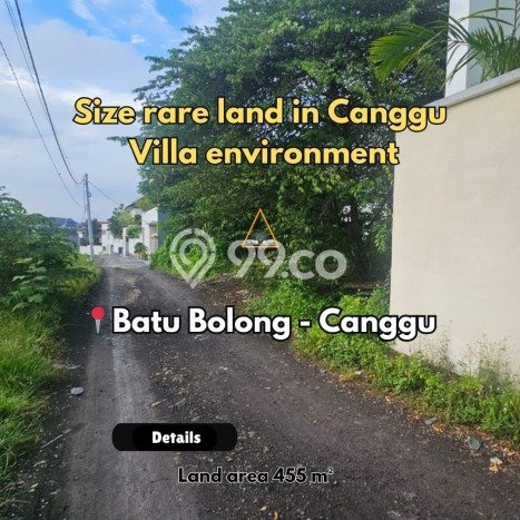 Kavling Tanah untuk Dijual di Canggu, Badung, Luas 455m2 Kavling Tanah untuk Dijual di Canggu, Badung, Luas 455m2