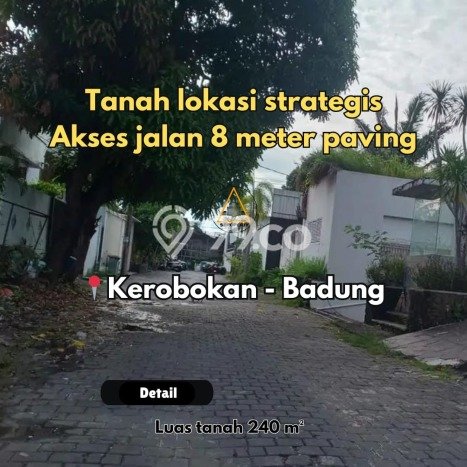 Dijual Tanah Lokasi Kerobokan, Badung Seluas 240m2 Dijual Tanah Lokasi Kerobokan, Badung Seluas 240m2