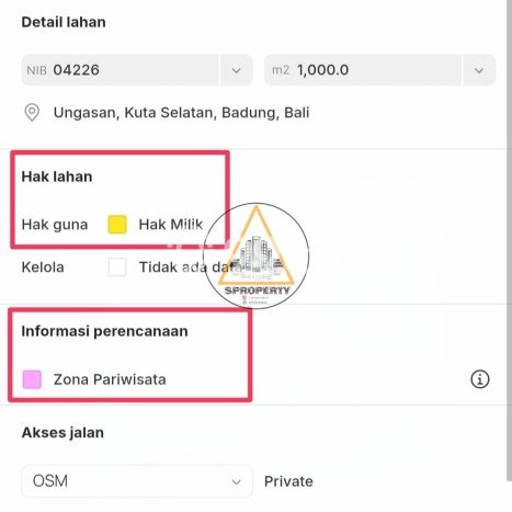 Tanah Kavling di Ungasan Dijual dengan Luas 616m2 Tanah Kavling di Ungasan Dijual dengan Luas 616m2