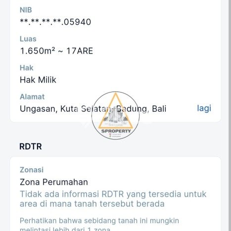 SEWA LAHAN! Tanah di Ungasan, Luas 1650m², Area Bisnis SEWA LAHAN! Tanah di Ungasan, Luas 1650m², Area Bisnis