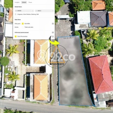 Tanah Kavling untuk Dijual di Kuta Selatan Badung 440m2 Tanah Kavling untuk Dijual di Kuta Selatan Badung 440m2
