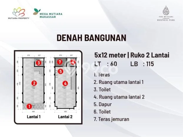 Unit Ruko Dijual di Makassar LT 70m2 & LB 132m2 Unit Ruko Dijual di Makassar LT 70m2 & LB 132m2
